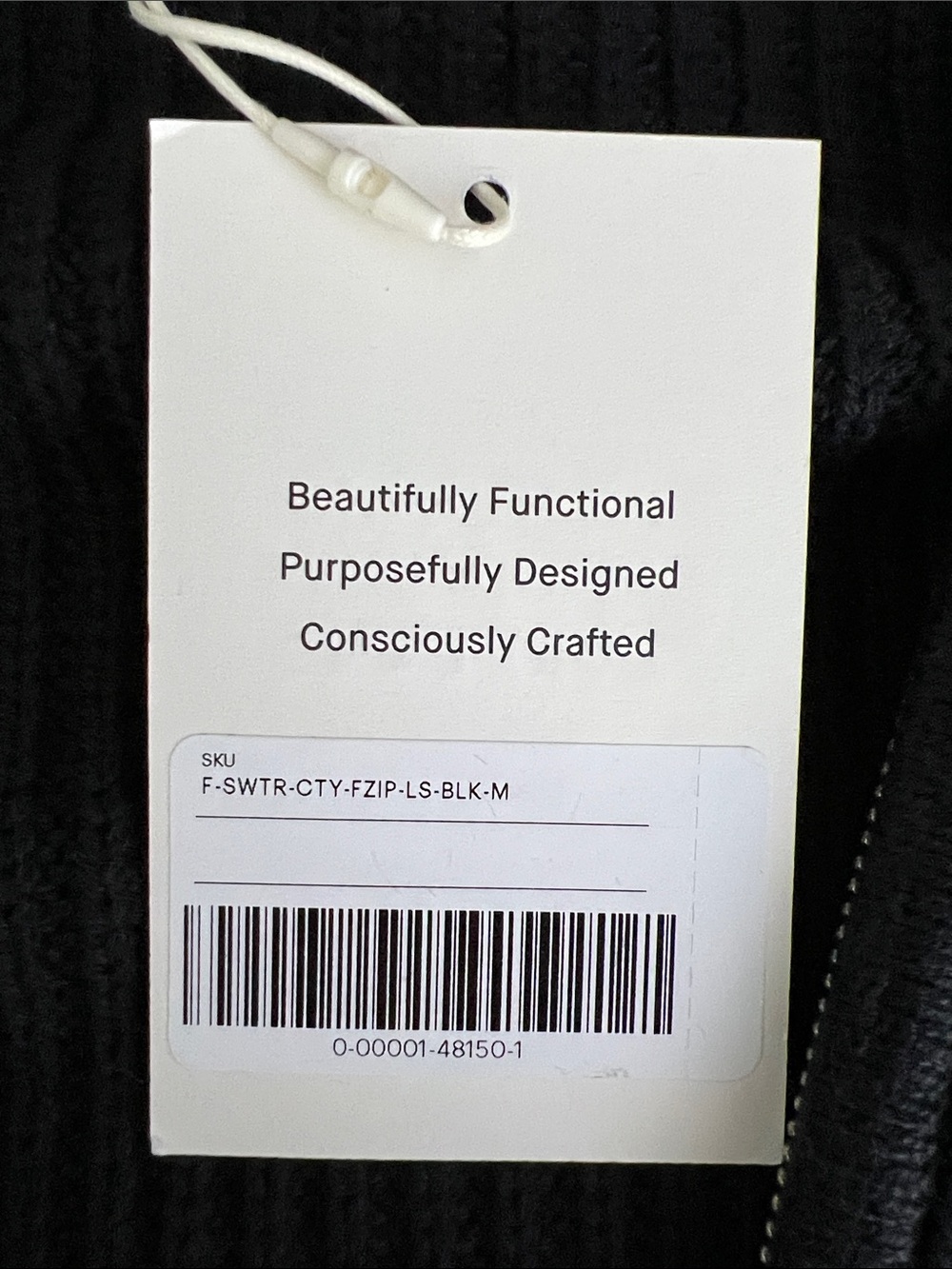 New Everlane THE FULL-ZIP SWEATER IN EVERYDAY COTTON Black Size M - Picture 6 of 12